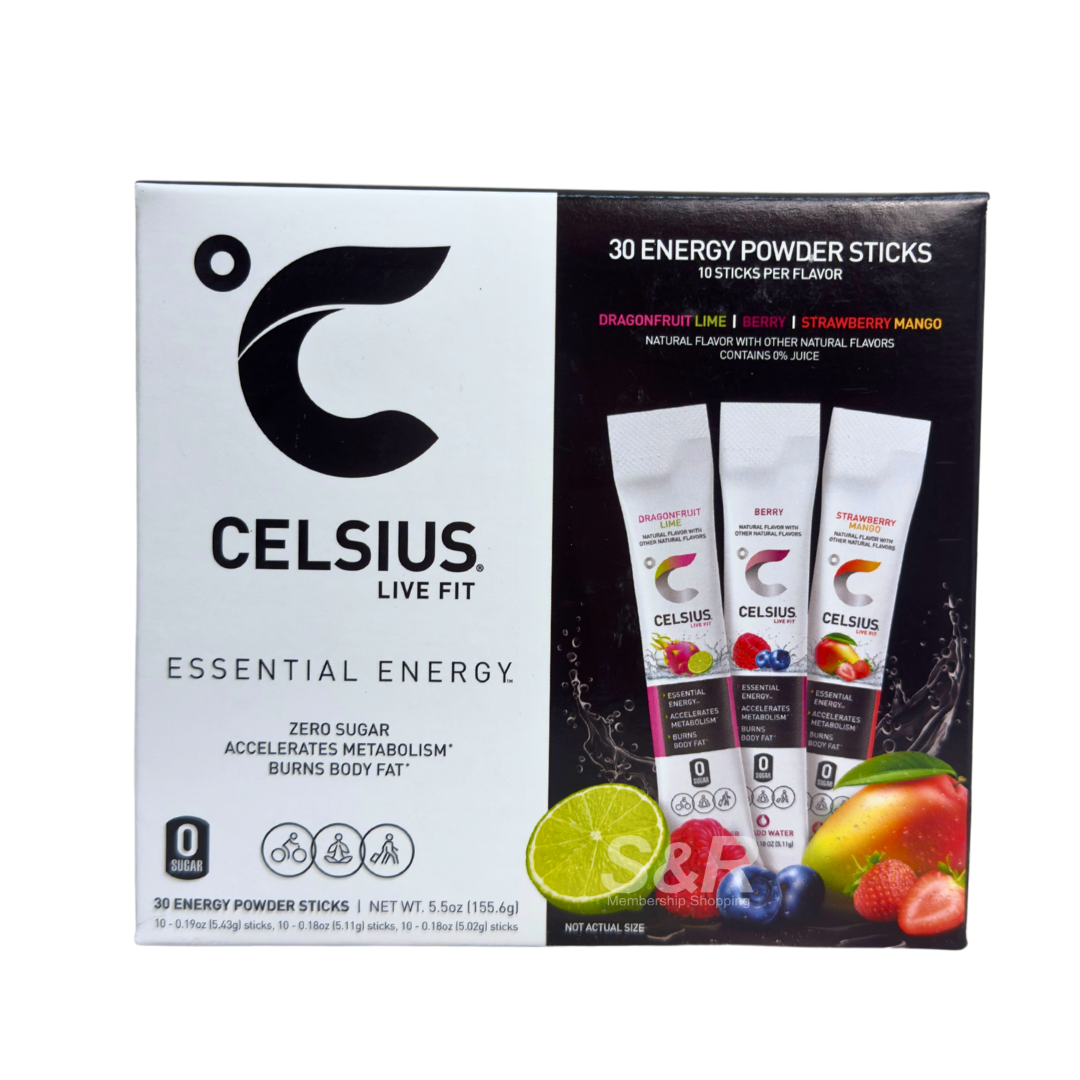 Celsius Live Fit Energy Powder Sticks 30 Pieces Celsius Live Fit Energy Powder Sticks 30 Pieces
